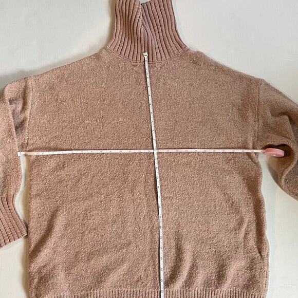 Altar'd State Pink Oversized Chunky Boucle Knit Turtleneck Sweater, Boxy, L - Picture 9 of 11